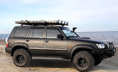 Nissan Patrol Y61 1997–2011 Deflektory okien (4 ks, SIM) fotografia 1