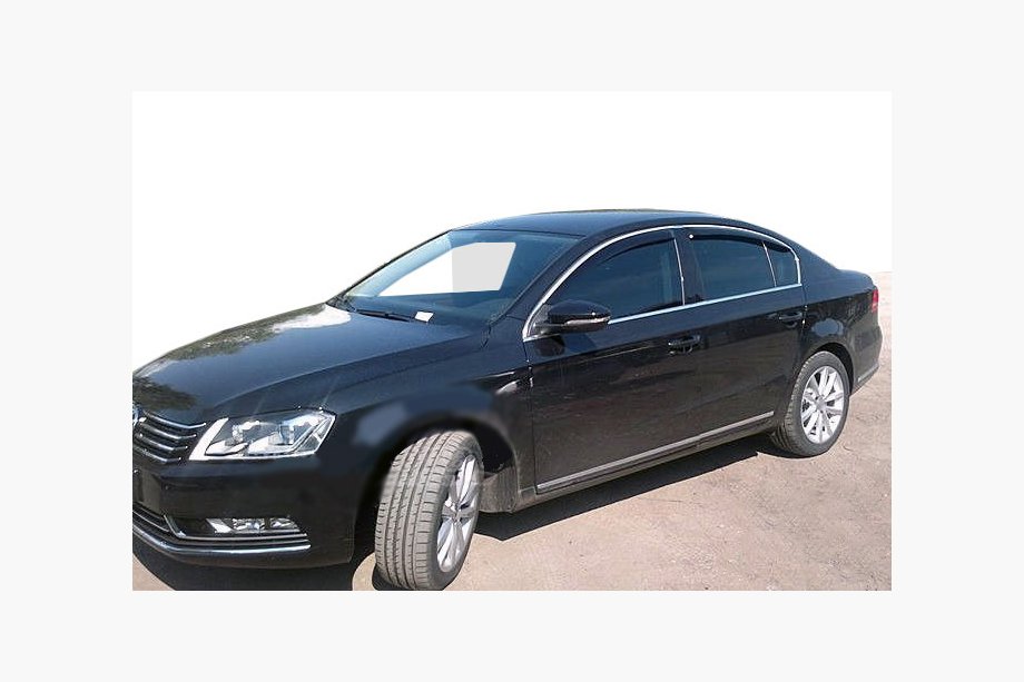 Volkswagen Passat B6 2006–2012 Okenné deflektory SD (4 ks, SIM chróm) Image