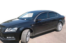 Volkswagen Passat B6 2006–2012 Okenné deflektory SD (4 ks, SIM chróm) fotografia 1