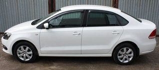 Volkswagen Polo 2010–2017 Okenné deflektory SD (4 ks, SIM) fotografia 1