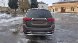 Mitsubishi Outlander 2012–2021 Zadný ochranný rám AK004-2 (nerez) fotografia 4