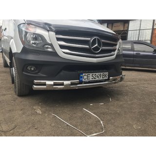 Predná spodná ochranná rúra Shark (nerez) Mercedes Sprinter W906 2006–2018 fotografia 4