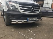 Mercedes Sprinter W906 2006–2018 Predná spodná ochranná rúra Shark (nerez) od 2013 fotografia 4