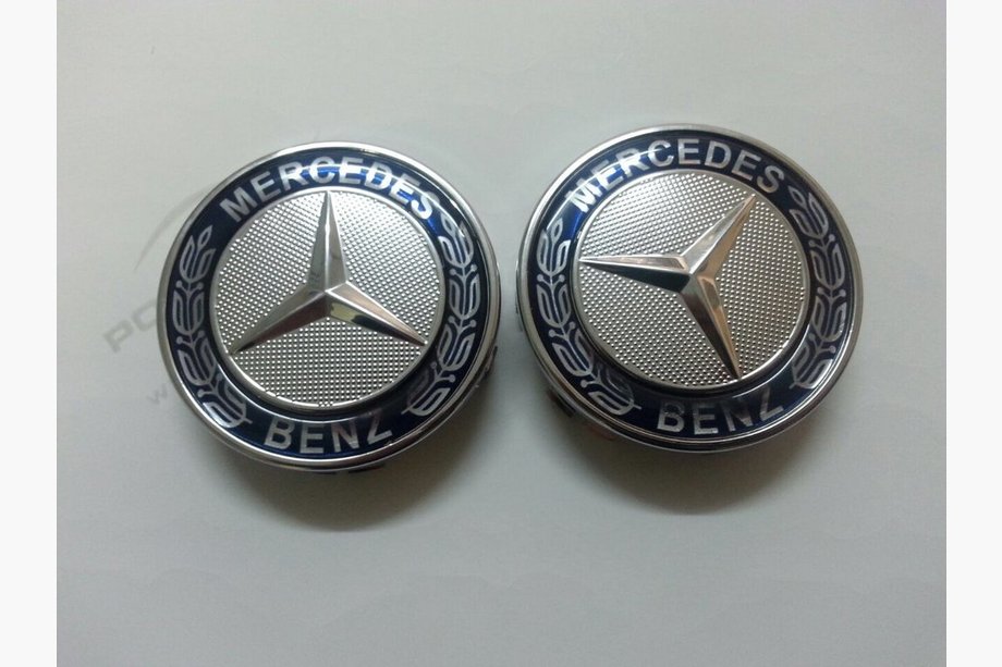 Mercedes GLE/ML class W166 2011–2018 Stredové krytky do originálnych diskov 71 mm (modré, 4 ks) Image