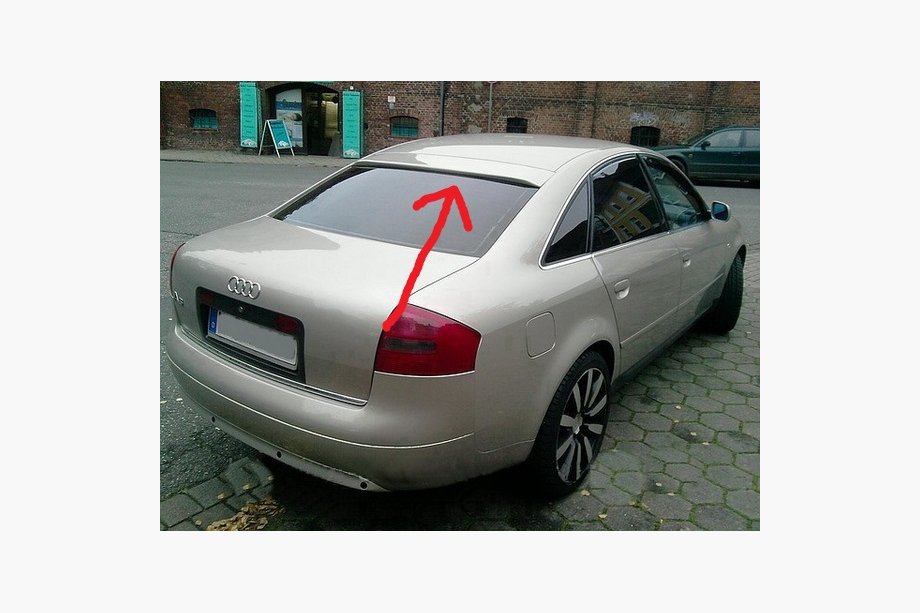 Audi A6 C5 1997–2001 Výpredaj! Spojler na zadné okno (sklolaminát, na lakovanie) Image