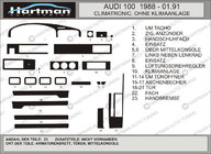 Audi 100 C3 1988–1991 Kryty palubnej dosky (Hartman) fotografia 1