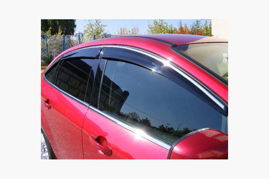Honda Civic Sedan VIII 2006–2011 Okenné deflektory s chrómovou lištou (4 ks, Niken) Image