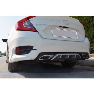 Rohové nástavce na zadný nárazník (na lakovanie) Honda Civic Sedan X 2016–2021 fotografia 2