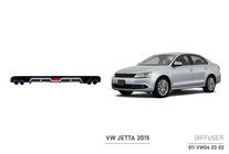 Volkswagen Jetta 2011–2018 Nástavec na zadný difúzor (2014+, ABS, Čierna) fotografia 1