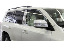 Lexus LX570/450d 2008–2022 Kompletné lišty okien a stĺpikov (nerez) fotografia 15