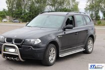 BMW X3 E83 2003–2010 Bočné nášľapy KB001 (nerez) fotografia 2