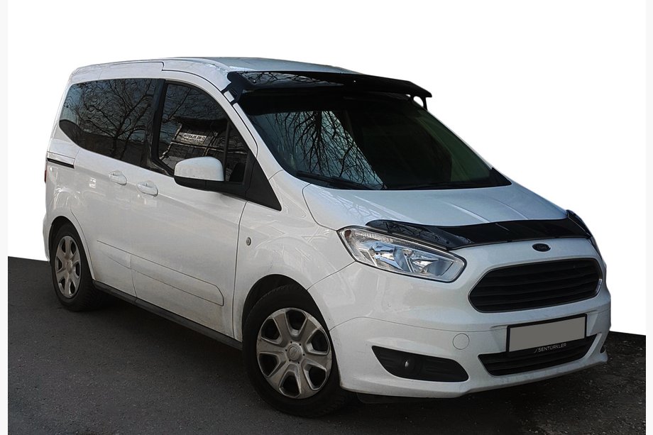 Ford Courier 2014–2023 Slnečná clona na čelné sklo (čierny lesk, 5 mm) Image