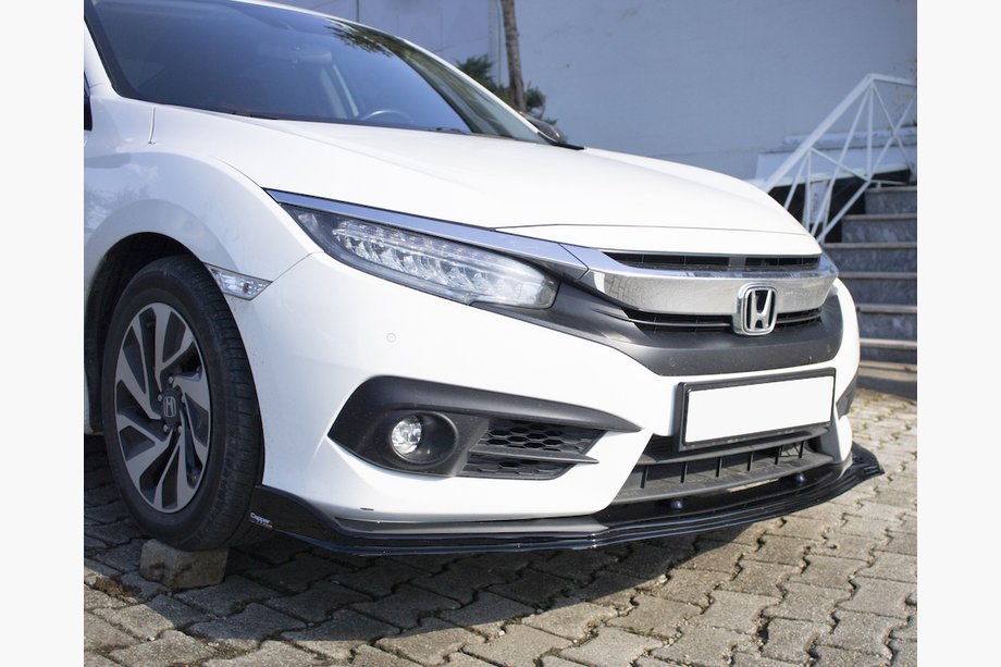 Honda Civic Sedan X 2016–2021 Predný nárazníkový lip V1 (čierny) Image