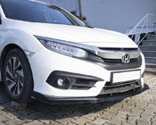 Honda Civic Sedan X 2016–2021 Predný nárazníkový lip V1 (čierny) fotografia 1