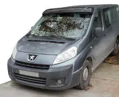 Citroen Jumpy 2007–2017 Slnečná clona na čelné sklo (čierny lesk, 5 mm) fotografia 5