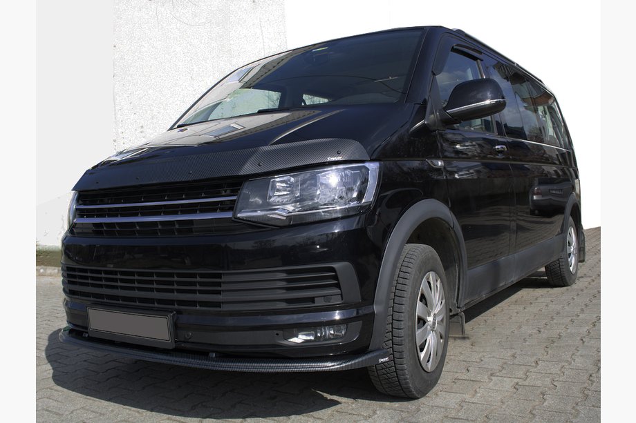 Volkswagen T6 2015–2024 Predný lip spojler, karbónový vzhľad 2015-2018 (ABS) Image