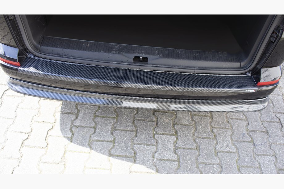 Volkswagen T6 2015–2024 Ochranná lišta na zadný nárazník EuroCap v karbónovom dizajne (ABS) Image