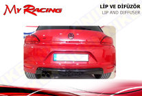 Volkswagen Scirocco 2008–2017 Kryt zadného difúzora (ABS, čierny) fotografia 1