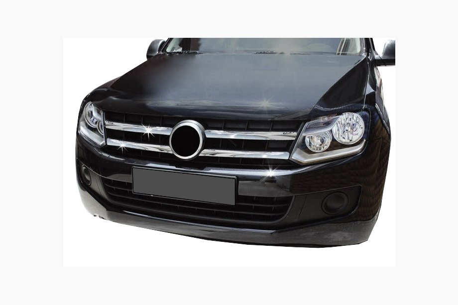Volkswagen Amarok 2010–2022 Lišty na masku 2010-2016 (široké pásiky, 4 ks, nerez) Fotografia 1