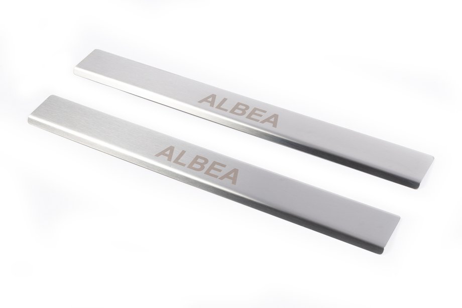 Fiat Albea 2002–2012 Nerezové kryty prahov dverí Carmos (2 ks) Image