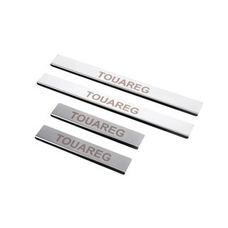 Nerezové kryty prahov dverí Carmos V1 (4 ks) Volkswagen Touareg 2002–2010 fotografia 1