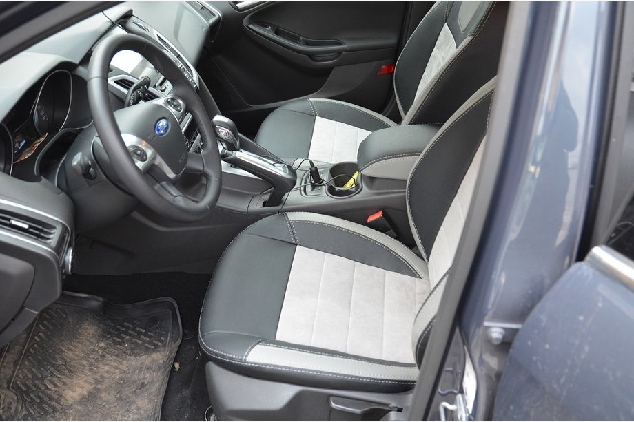 Ford Focus III 2011–2017 Modelové poťahy sedadiel z ekokože Brothers Leather Style Image