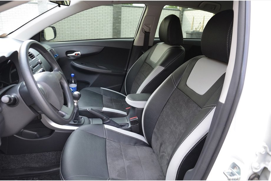 Toyota Corolla 2007–2013 Originálne poťahy na sedadlá SoyuzAuto Leather style Image