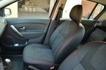 Renault Sandero 2013–2022 Autopoťahy na sedadlá SoyuzAuto Leather style fotografia 2