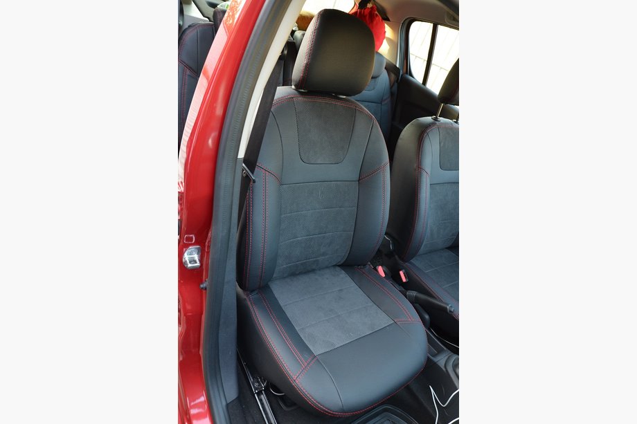 Renault Sandero 2013–2022 Autopoťahy na sedadlá SoyuzAuto Leather style Fotografia 6