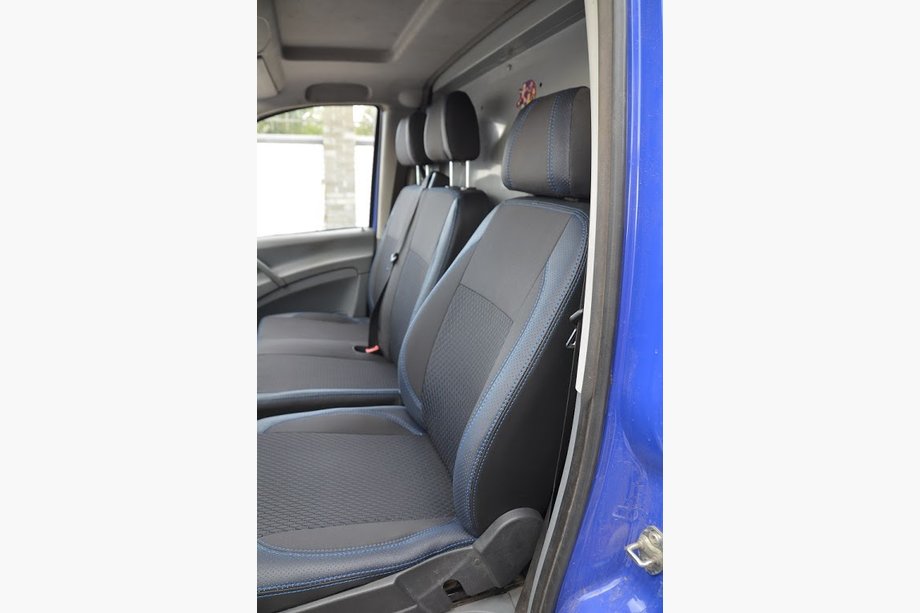Mercedes Vito W639 2004–2014 Poťahy na sedadlá (eko koža↗látka, Premium) 1+2 Fotografia 2