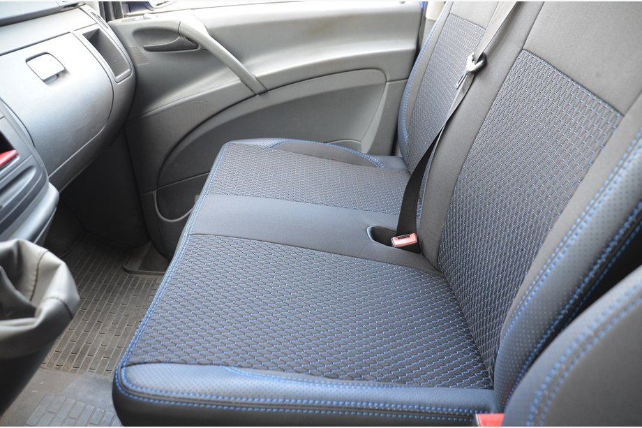 Mercedes Vito W639 2004–2014 Poťahy na sedadlá (eko koža↗látka, Premium) 1+2 Fotografia 3