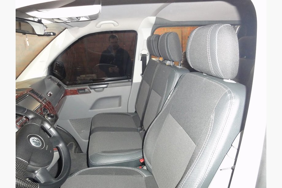 Volkswagen T5 2010–2015 Autopoťahy (koženka↗látka, Premium) Fotografia 2