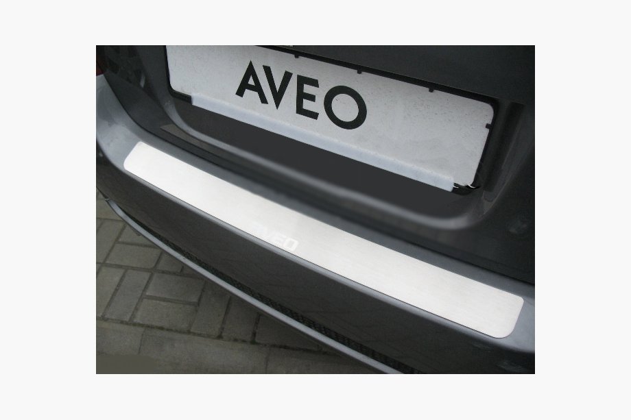 Chevrolet Aveo T250 2005–2011 Nerezová lišta na zadný nárazník Nataniko Image