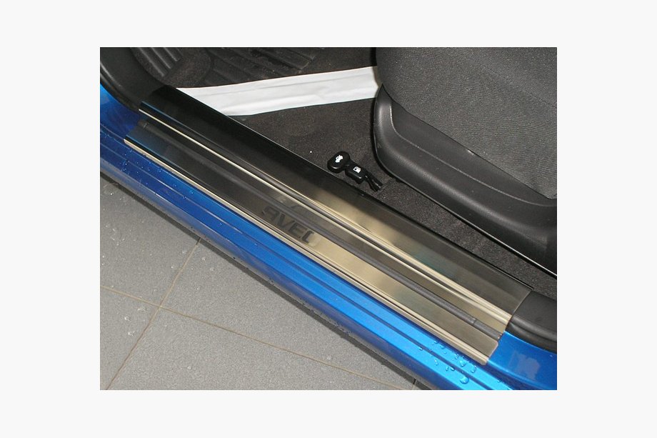 Chevrolet Aveo T250 2005–2011 Nástupné lišty Nataniko (nerez) Image