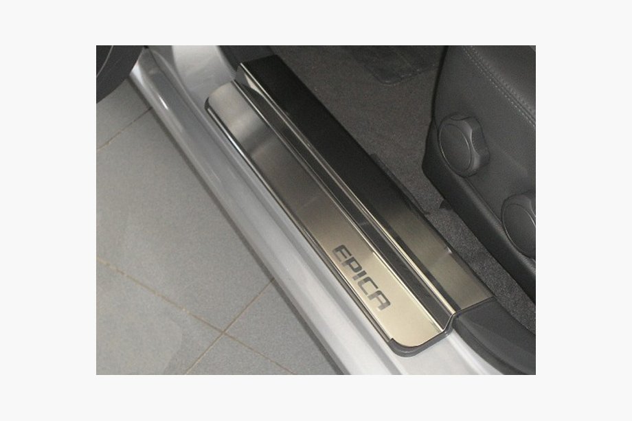 Chevrolet Epica 2006–2014 Nerezové lišty na prahy NataNika Premium Image