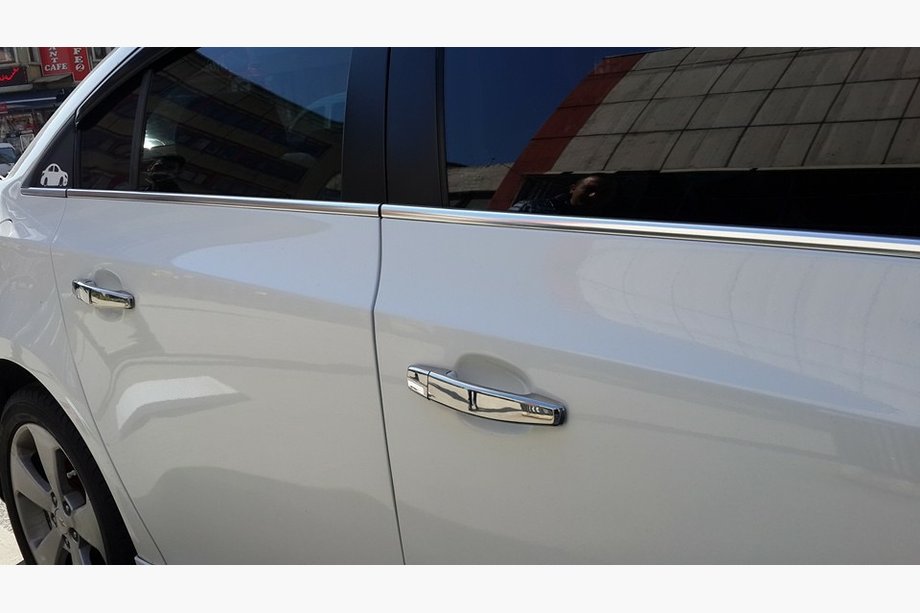 Chevrolet Cruze 2009–2015 Okenné lišty (nerez) Sedan, OmsaLine - talianska nerezova ocel Fotografia 3