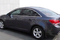 Chevrolet Cruze 2009–2015 Kompletné okenné lišty (pre verziu Sedan, nerez) fotografia 1