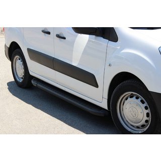 Bočné nášľapy Allmond Black (2 ks, hliník) Peugeot Partner Tepee 2008–2018 fotografia 1