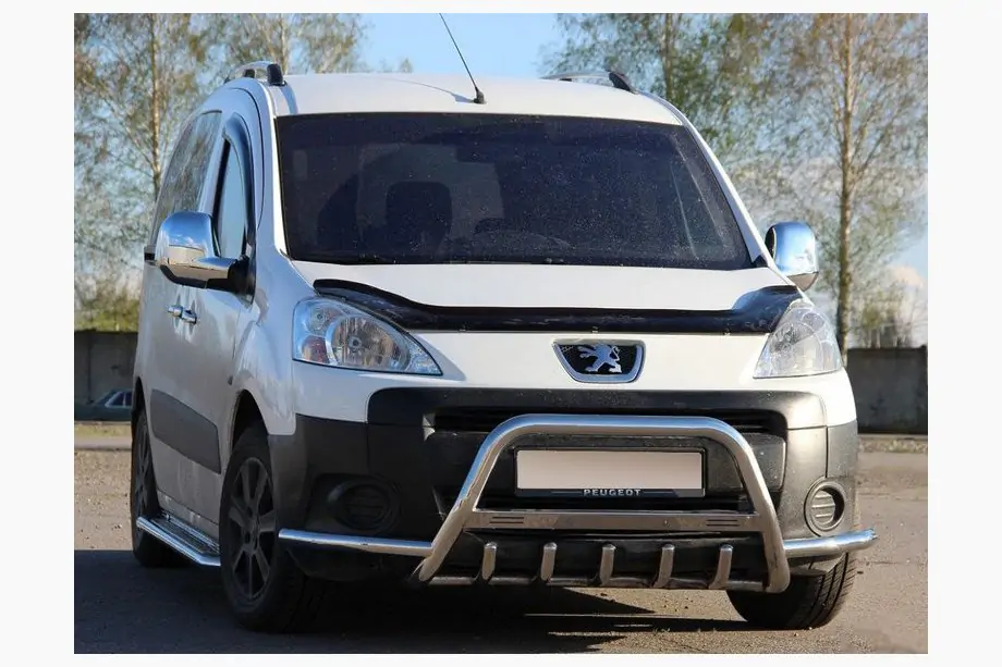 Peugeot Partner Tepee 2008–2018 Predný ochranný rám WT003-Plus (nerez) Image