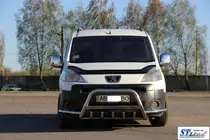 Peugeot Partner Tepee 2008–2018 Predný ochranný rám WT003-Plus (nerez) fotografia 3