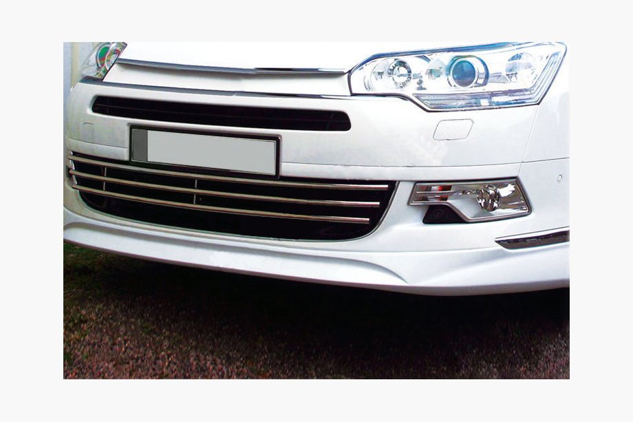 Citroen C-5 2008–2017 Nerezové chrómové kryty mriežky v nárazníku (5 ks) Image