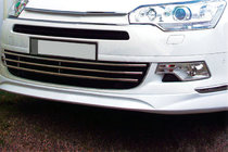 Citroen C-5 2008–2017 Nerezové chrómové kryty mriežky v nárazníku (5 ks) fotografia 1