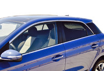 Hyundai I-20 2014–2020 Kompletné lemovanie okien (10 ks, nerez) fotografia 1