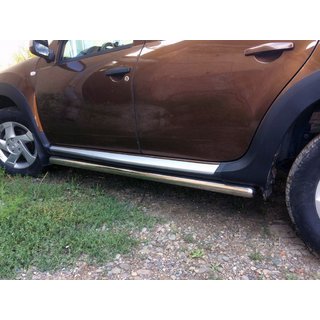 Bočné nerezové rúrky bez vložiek (2 ks) Renault Duster 2008–2017 fotografia 1