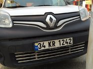 Renault Kangoo 2008–2020 Jednodielna mriežka do nárazníka (nerez) fotografia 7
