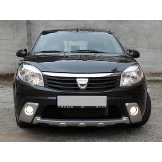 Lip spoiler na predný nárazník (3 ks, na lakovanie) Dacia Sandero 2007–2013 fotografia 1