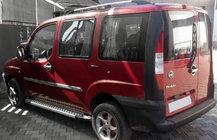 Fiat Doblo I 2005–2010 Bočné nášľapy Allmond Grey (2 ks, hliník) fotografia 3