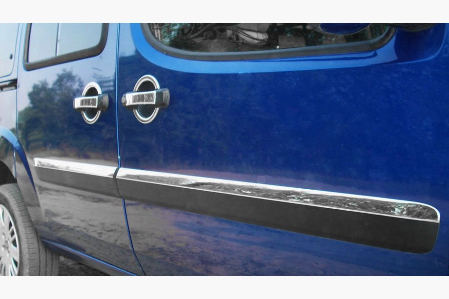 Fiat Doblo I 2005–2010 Dverové lišty – úzky model (4 ks, nerez) OmsaLine – talianska nehrdzavejúca oceľ Image