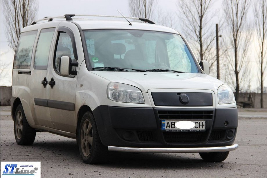 Fiat Doblo I 2005–2010 Predný ochranný rám ST008 (2 ks, nerez) 51 mm Fotografia 3
