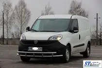 Fiat Doblo II 2010–2022 Predný ochranný rám ST016-3 (nerez.) fotografia 2